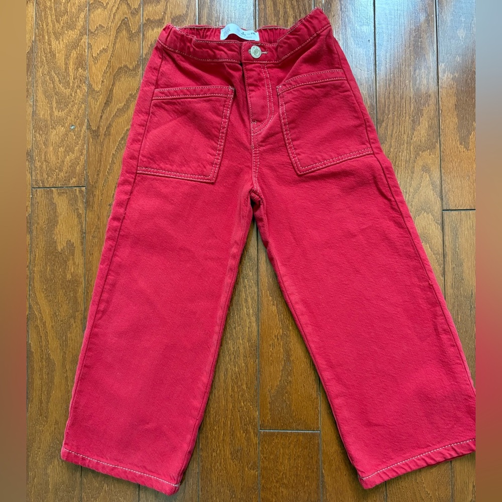 Zara Red Casual Corduroy Bottoms